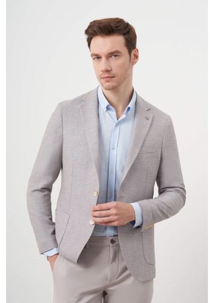 Erkek A. Mavi Dokuma Slim Fit Torba Cep Mono Yaka Spor Ceket fiyatları