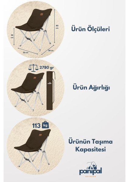 Alüminyum Katlanabilir Kamp ve Piknik Sandalyesi, Omuz Askılı Çantasıyla