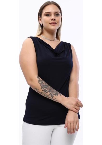 Degaje Yaka Sandy Atlet-Lacivert