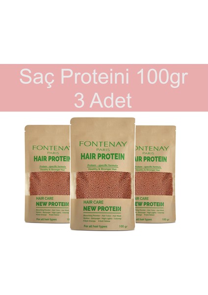 Saç Bakım Proteini/Hair Protein Yıpranmaya Karşı Özel Ürün 100gr 3'Lü Set