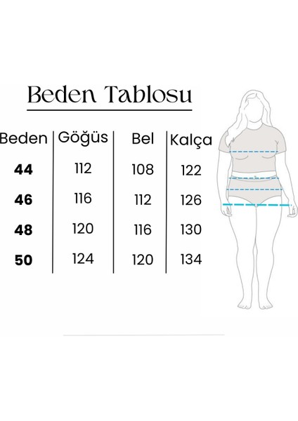 Even Plus Size Siyah Keten Büyük Beden Elbise 44 Beden