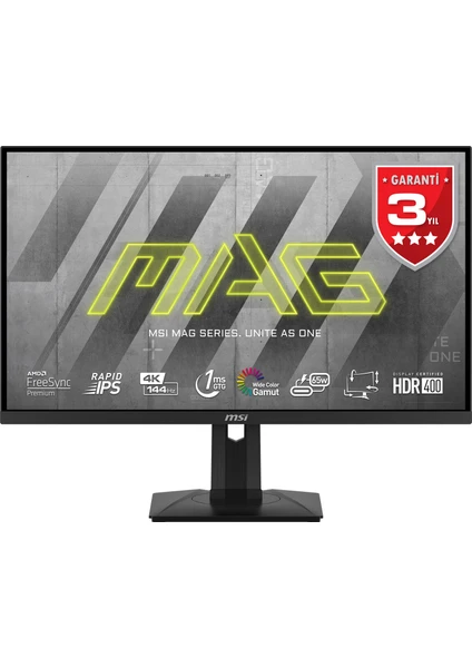 27" MAG 274UPF 3840x2160 (UHD) FLAT RAPID IPS 144HZ 1MS G-SYNC COMPATIBLE PIVOT GAMING MONITOR