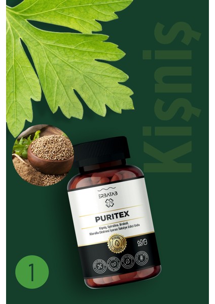 Puritex (Kişniş - Spirulina - Brokoli - Klorella) 60 Kapsül