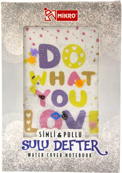 Beyaz Sulu Kapak Not Defteri Love NT-255