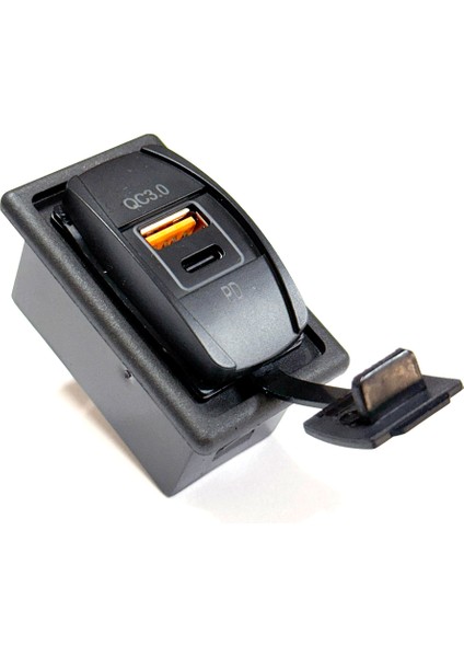 Marin Anahtar Tip USB Type-C Soketi 3.0 12-24V Çerçeveli