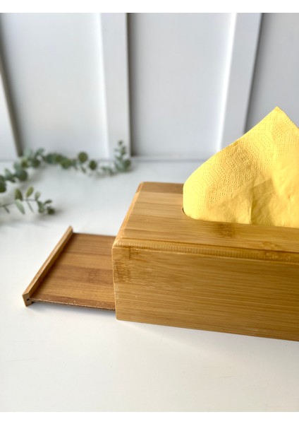 Bambu Peçetelik / Kağıt Mendil Kutusu