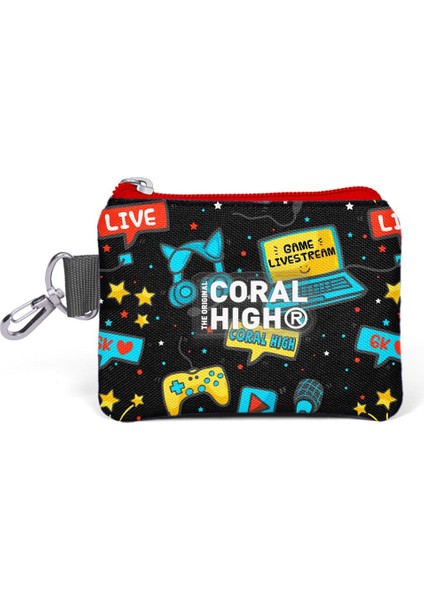 Kids Siyah Mavi Gamer Desenli Bozuk Para Çantası 21918