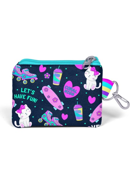 Kids Lacivert Pembe Kedili Paten Desenli Bozuk Para Çantası 21917 fiyatları