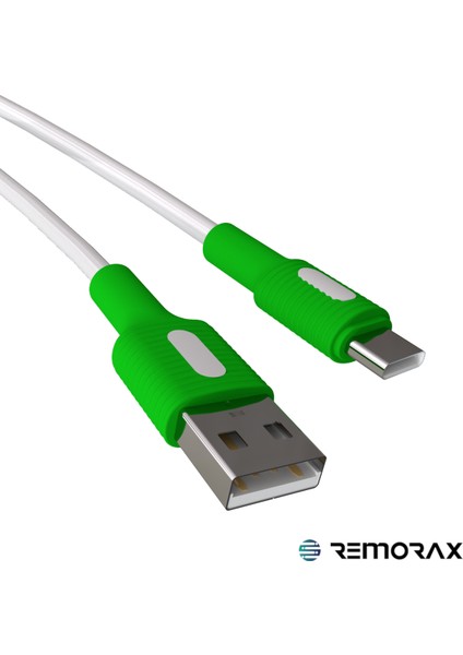 Coral Hızlı Şarj Usb Type A Type-C 120 Cm 3.0a Beyaz Kablo Beyaz-Yeşil Uçlar modelleri