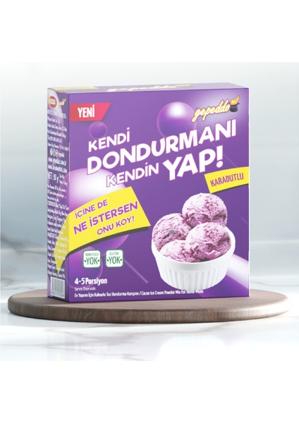 Ev Yapımı Için Karadut Aromalı Dondurma Tozu