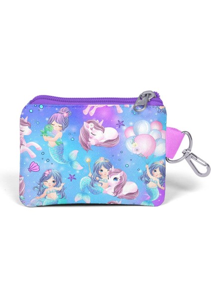 Kids Mor Pembe Unicorn Deniz Kızı Desenli Bozuk Para Çantası 21916 fiyatları