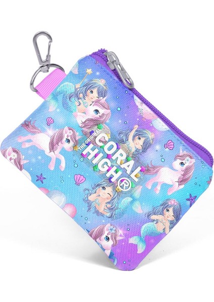 Kids Mor Pembe Unicorn Deniz Kızı Desenli Bozuk Para Çantası 21916 modelleri