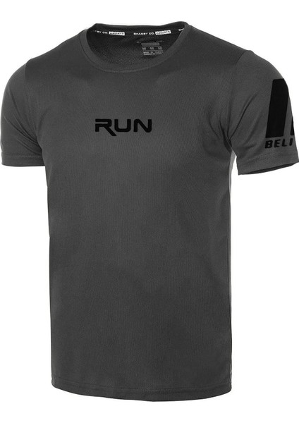 Erkek Nem Emici Hızlı Kuruma Performans Running Spor T-Shirt