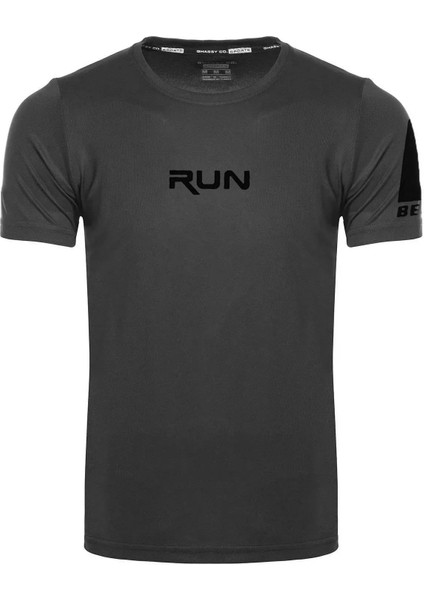 Erkek Nem Emici Hızlı Kuruma Performans Running Spor T-Shirt