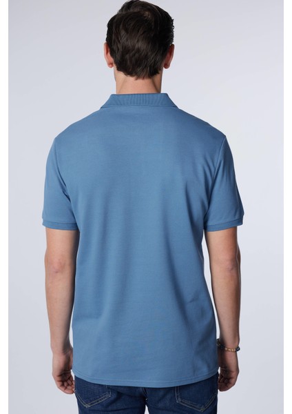 Erkek Slim Fit Dar Kesim %100 Pamuk Düz Pike Indigo Polo Yaka Tişört indirimleri