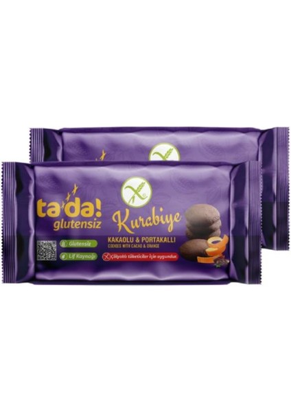 Glutensiz Gluten Free Kakaolu ve Portakallı Kurabiye 100 gr (2 Adet)