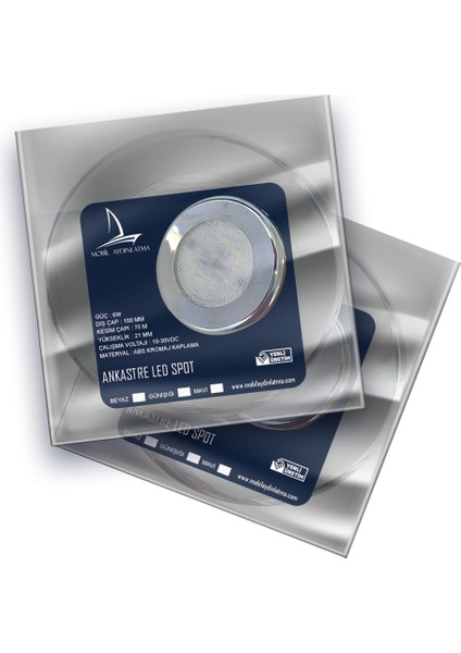 Krom Gömme LED Spot No.1 - Mavi fırsatları