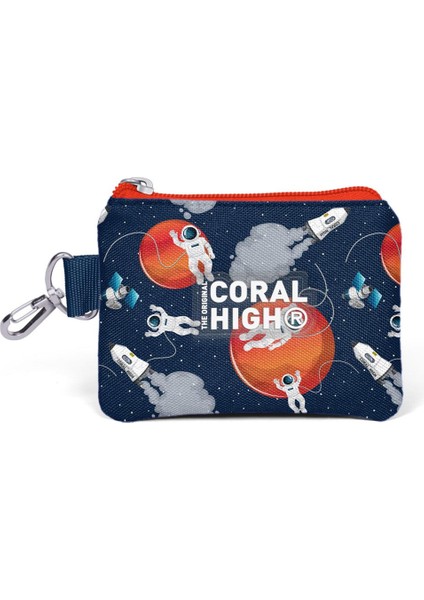 Kids Lacivert Mavi Astronot Desenli Bozuk Para Çantası 21919