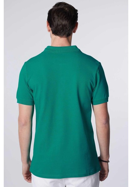 Erkek Slim Fit Dar Kesim Pamuk Düz Pike Yeşil Polo Yaka Tişört indirimleri