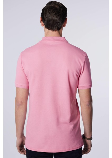 Erkek Slim Fit Dar Kesim Pamuk Düz Pike Lila Polo Yaka Tişört indirimleri