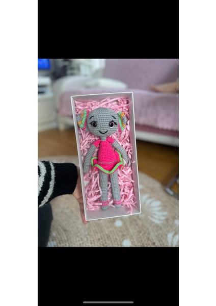 Paris Organik Oyuncak Elbiseli Koala Amigurumi Oyuncak