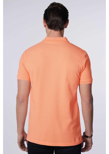 Erkek Slim Fit Dar Kesim Pamuk Düz Pike Somon Polo Yaka Tişört indirimleri