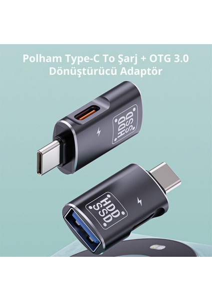 2in1 Type C To Type C ve USB Çevirici Otg Adaptör, Şarj ve Data Aktarım Otg Çeviricisi