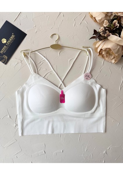 Carma Arkası Çapraz Dekolte Ice-Silk Balensiz Dikişsiz Push-Up Ithal Spandex Sütyen/büstiyer