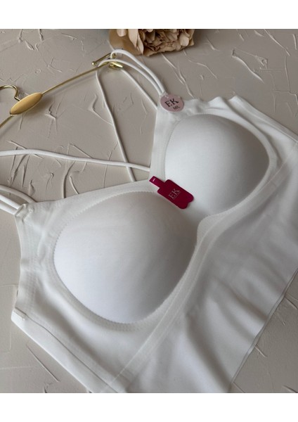 Carma Arkası Çapraz Dekolte Ice-Silk Balensiz Dikişsiz Push-Up Ithal Spandex Sütyen/büstiyer