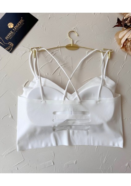 Carma Arkası Çapraz Dekolte Ice-Silk Balensiz Dikişsiz Push-Up Ithal Spandex Sütyen/büstiyer