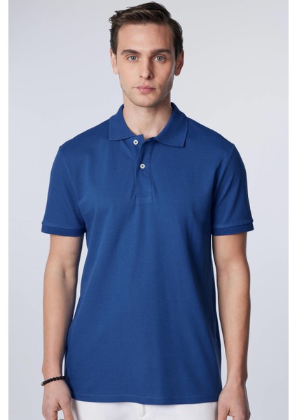 Erkek Slim Fit Dar Kesim %100 Pamuk Düz Pike Indigo Polo Yaka Tişört modelleri