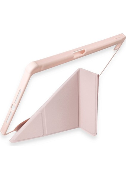 iPad 10.2 (7.nesil) Kalemlikli Hugo Tablet Kılıfı - Rose Gold