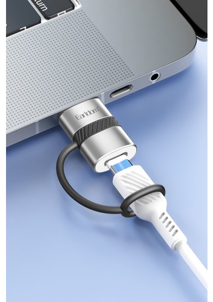 OT91A Tak Çalıştır USB To Type-C Dönüştürücü - Gümüş 346109