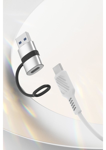 OT91A Tak Çalıştır USB To Type-C Dönüştürücü - Gümüş 346109