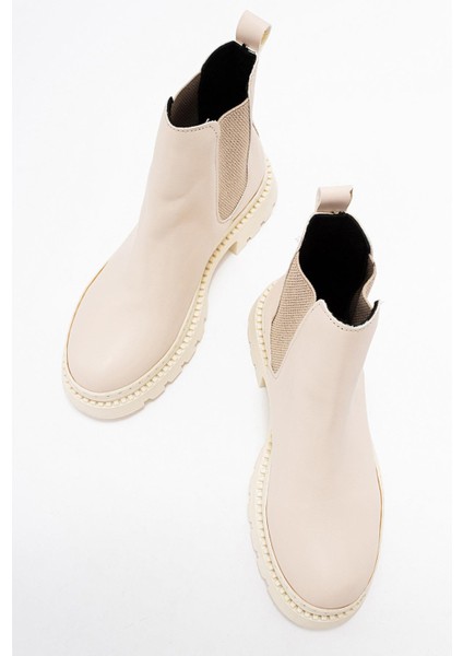 Kaydırmaz Taban Lastikli Kadın Bot TEN CİLT indirimleri