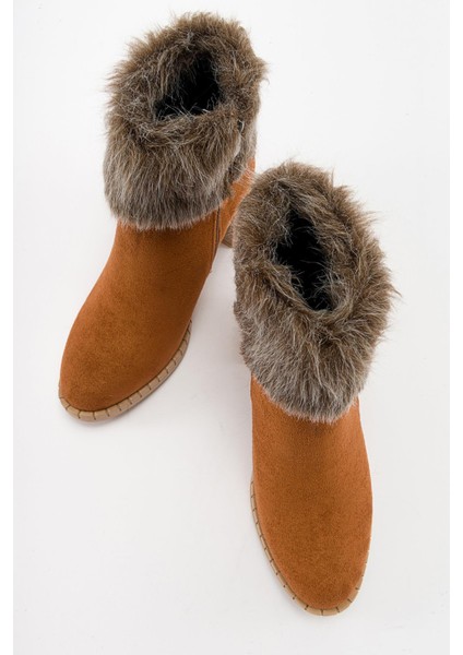 Kadın Kürklü Bot TABA SÜET indirimleri