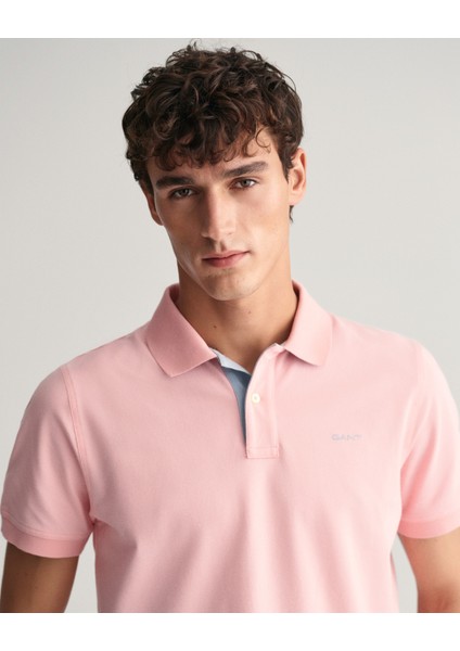 Erkek Pembe Regular Fit Logolu Polo 2062026.671