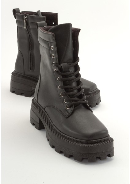 Bağcıklı Kadın Bot SİYAH CİLT