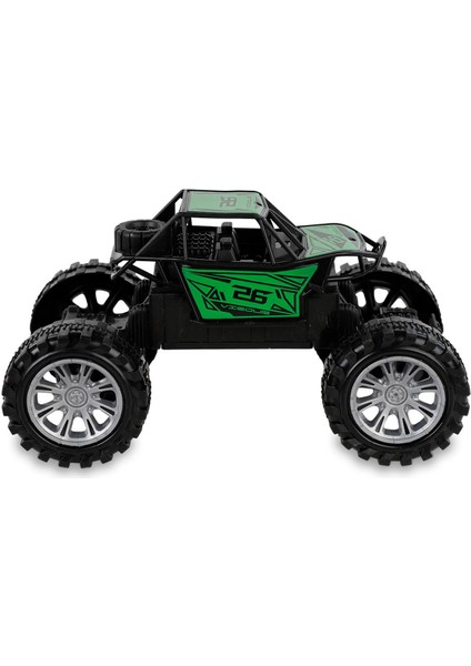 Rock Crawler Off-Road Metal Görünüm,yarım Fonksiyonlu U/k Dağda, Çölde, Kayada Giden Buggy Jeep 1:22