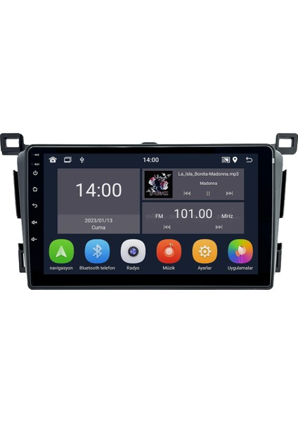Suzuki Vitara (2012-2014) Android 14 Multimedya Carplay 10 Inch 4 GB Ram / 64 GB Hafıza CRV-4519XD