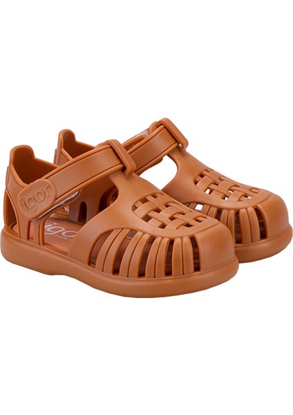 S10271 Tobby Solid Igor Marka Unisex Çocuk Sandalet Karamel