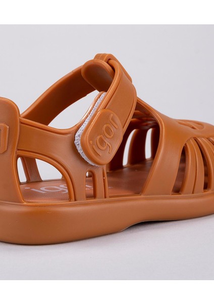 S10271 Tobby Solid Igor Marka Unisex Çocuk Sandalet Karamel