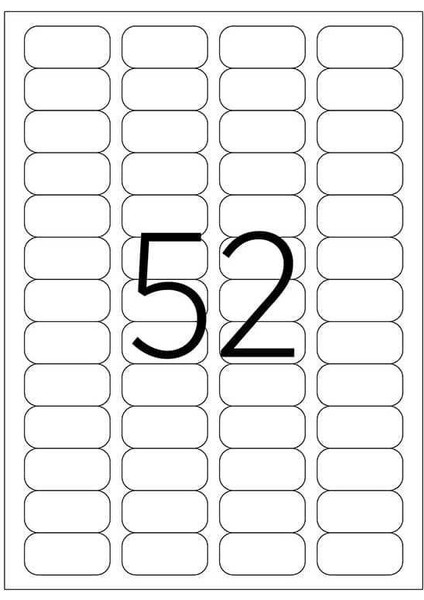 Laser Etiket Kod 2052 46.4mm x 21,2mm fiyatları