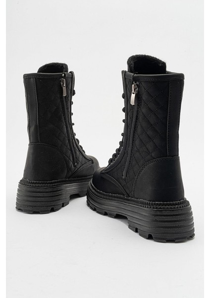 Kadın İçi Kürklü Postal SİYAH ZÜMRÜT fırsatları