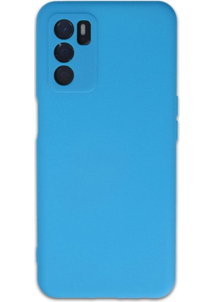 Oppo A55 Kılıf Nano Içi Kadife Silikon - Mavi