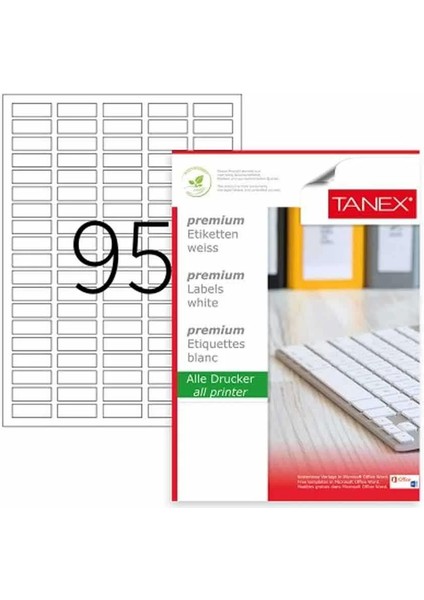 Laser Etiket Kod 2095 30MM x 12MM