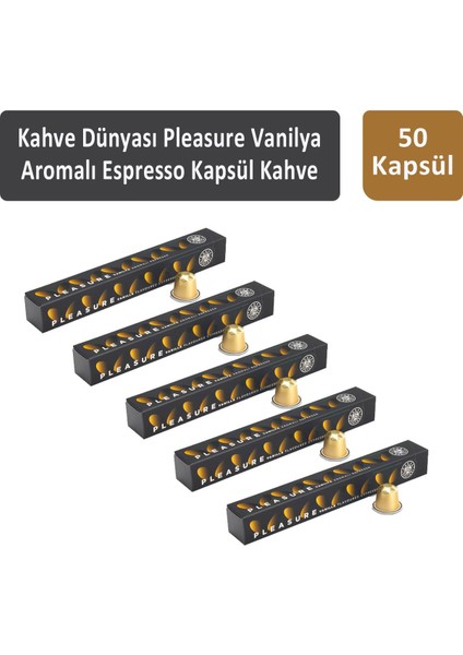 Pleasure Vanilya Aromalı Espresso Kapsül Kahve 50 Kapsül