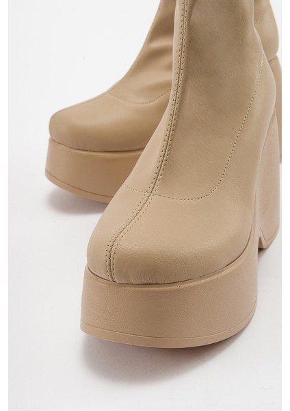 Yüksek Taban Dalgıç Bot Nude Cilt modelleri