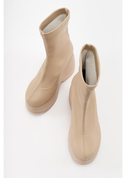 Yüksek Taban Dalgıç Bot Nude Cilt indirimleri