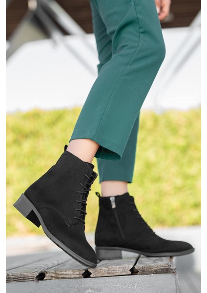 Bağcıklı Kadın Bot SİYAH SÜET fiyatları